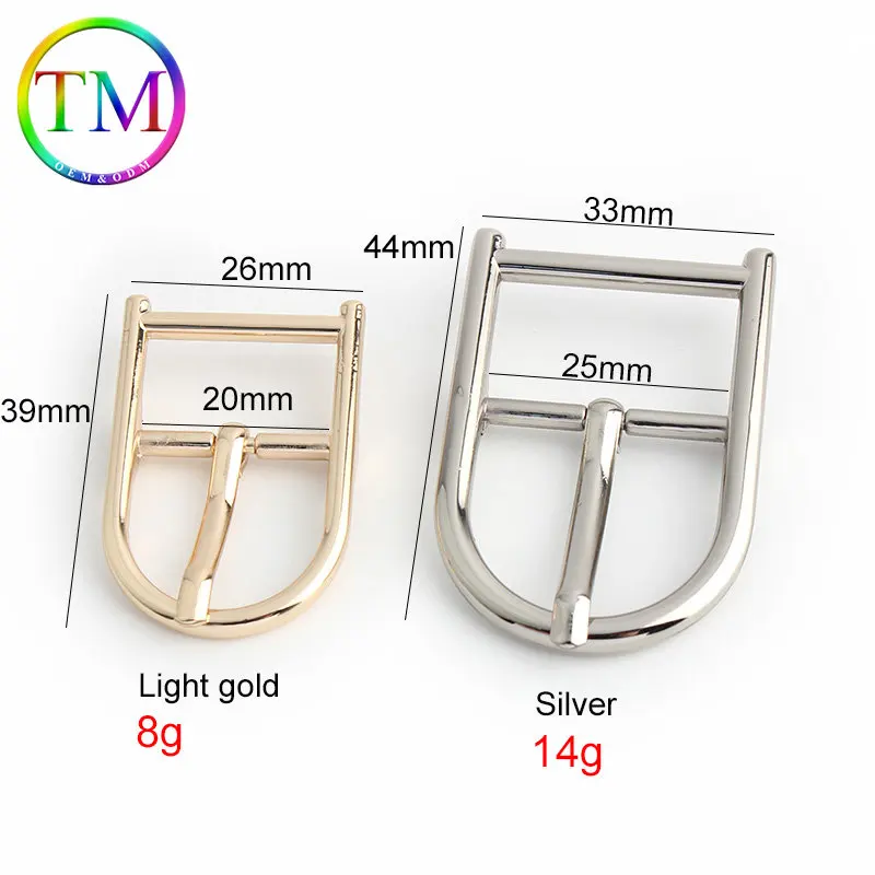 10-50Pcs Semicircle Metal Pin Buckle Leather Shoulder Strap Adjuster Clasp With D Ring Head Diy Luggage Webbing Accessory