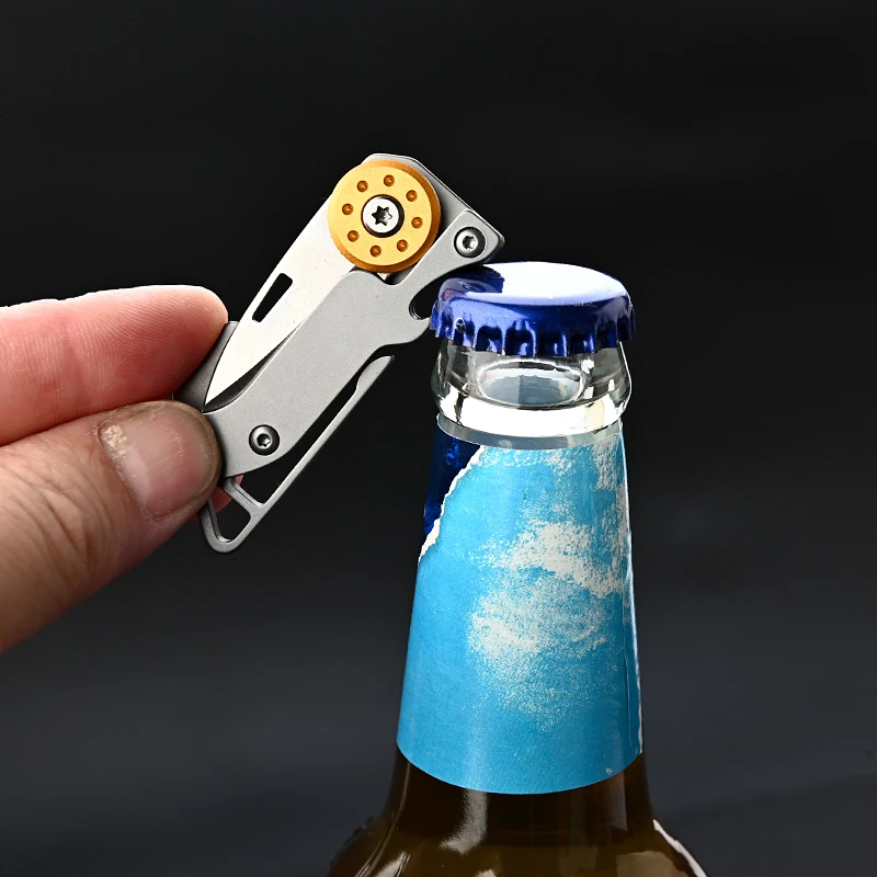 D2 Stainless Steel Folding Knife Multifunctional Bottle Opener Originality Knife Outdoor Survival Camping Portable EDC Tool
