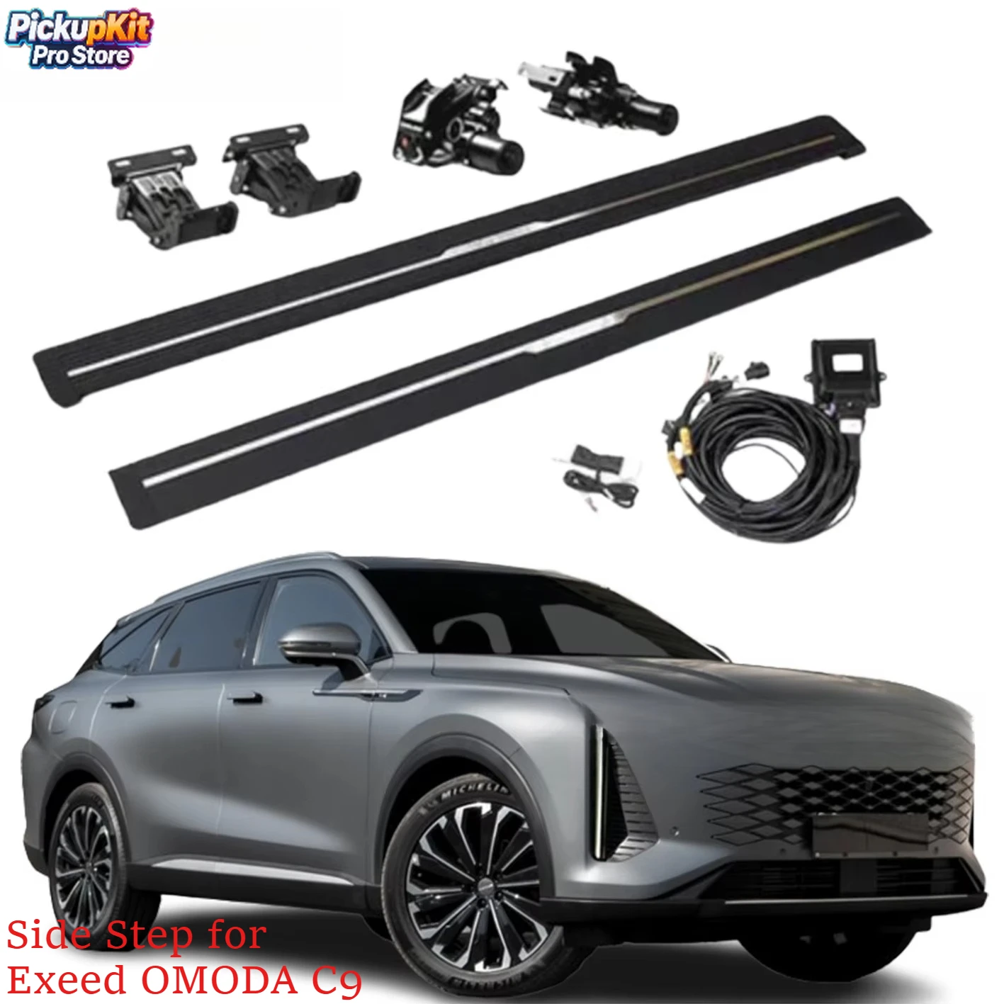 

Newest Model Electric Side Steps Automatic Foot Step Running Board Aluminum for Exeed OMODA C9