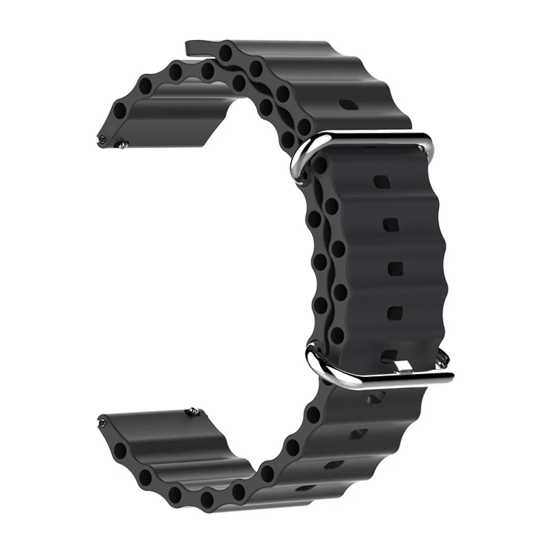 สายซิลิโคนสำหรับ zeblaze VIBE 7 /pro/lite Stratos 2/3 GTR 2/3 Pro BEYOND 2/3 Pro btalk 2ว่ายน้ำ NEO 3สร้อยข้อมือกีฬามหาสมุทร