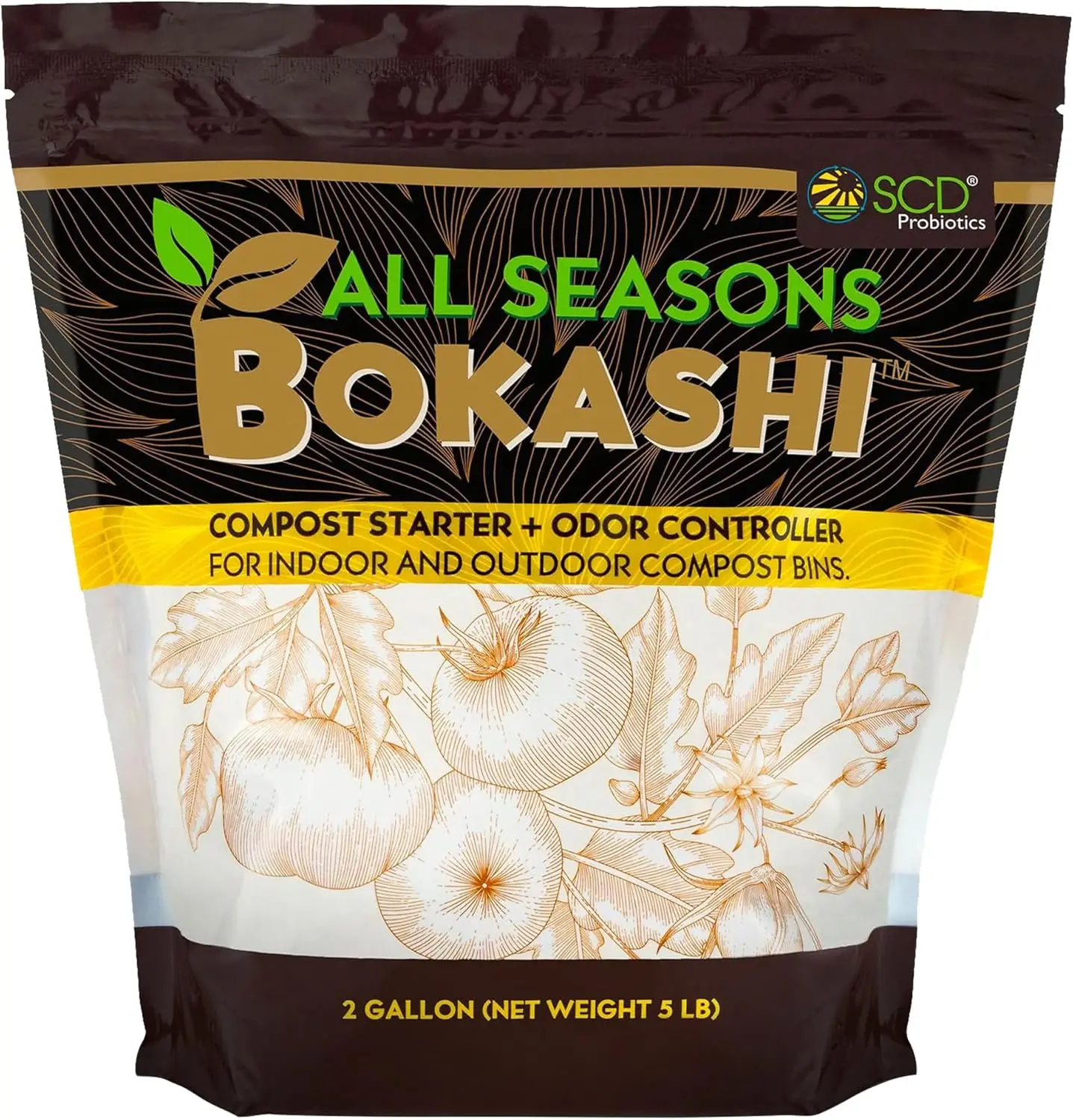 

All Seasons Bokashi Compost Starter - 5.5 lb Dry Bran for Kitchen, Garden & Pet Waste, Odor Control