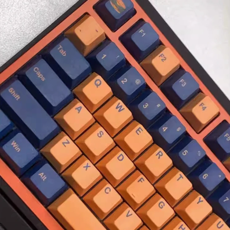 

Midnight dining car, customized keycaps, simple retro PBT full five-sided hot sublimation silky touch