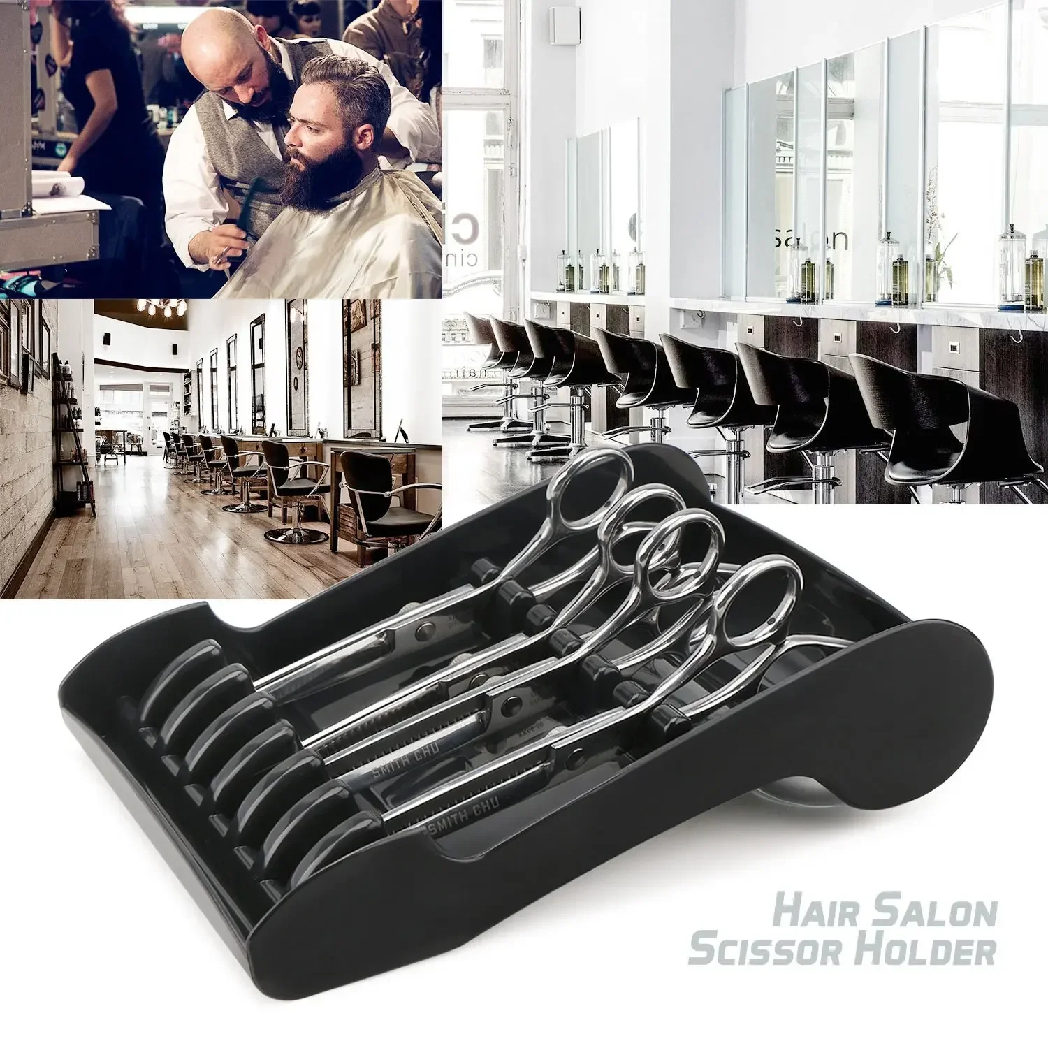 Barbershop Hair Salon Scissors Holder Professional HairCutting Scissors Rack for Stylist Scissors Organizer Storage Styling Tool