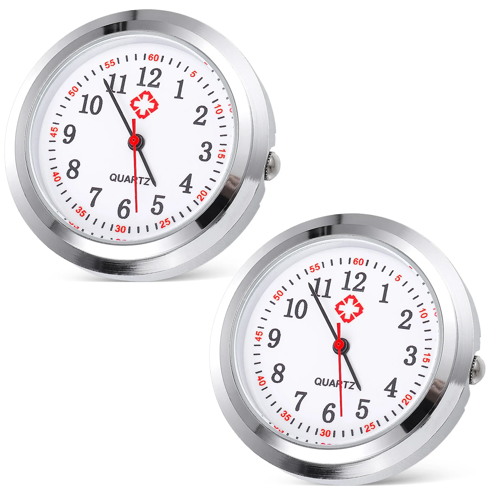 

2Pcs Pocket Watch Dial Quartz Creative Nurse Repair Parts Vintage DIY Watch Accessory Simple Handmade Materials