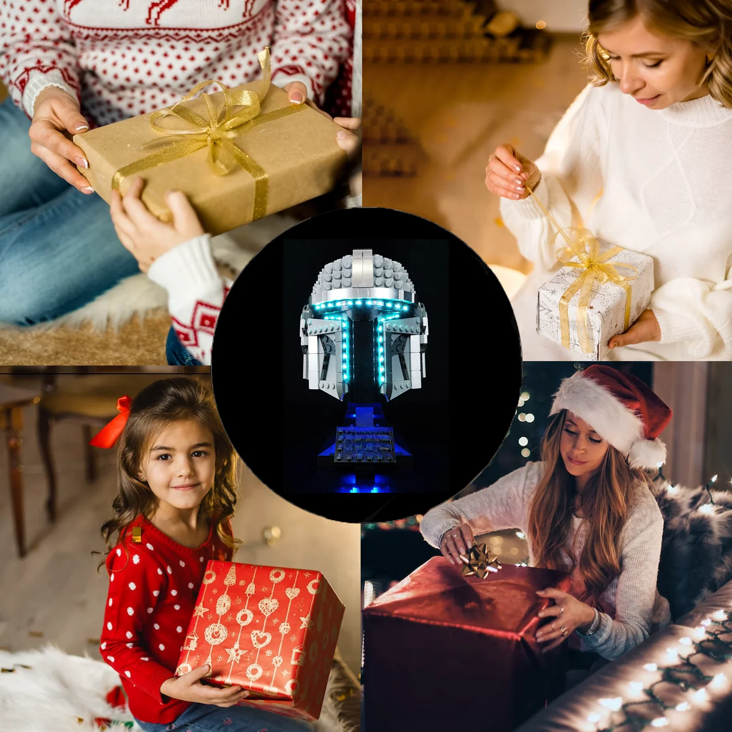 LYBMTWF Lumière LED pour 75328, compatible avec le modèle de casque mandalorien, kits d'éclairage de construction sans modèle