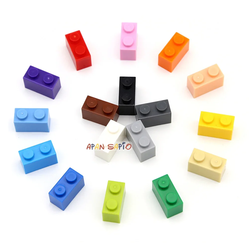 500 stücke 1x2 Punkte DIY Bausteine Dicke Zahlen Bricks Pädagogisches Kreatives Kunststoff Spielzeug für Kinder Kompatibel mit 3004