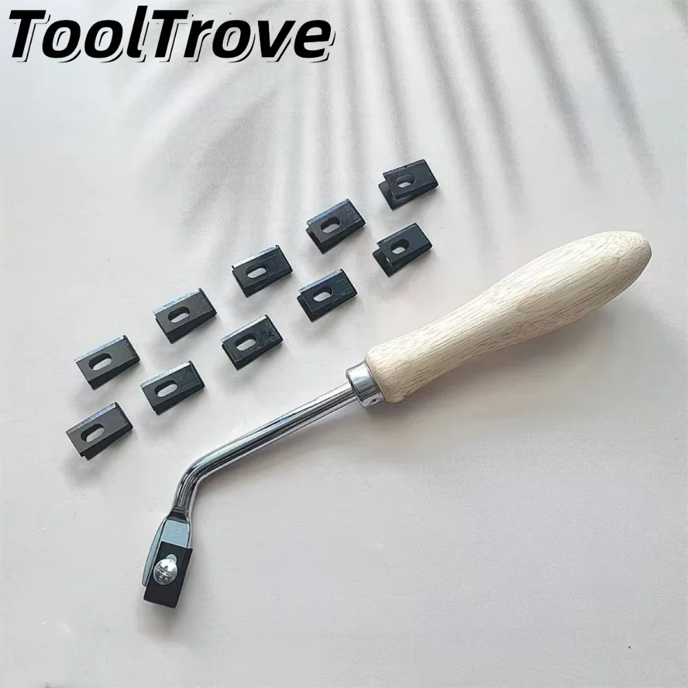 PVC Plastic Floor Grooving Knife - Comfortable Wooden Handle, Flexible Groover, Seam Welding Wire Hook Knife, Floor Installation