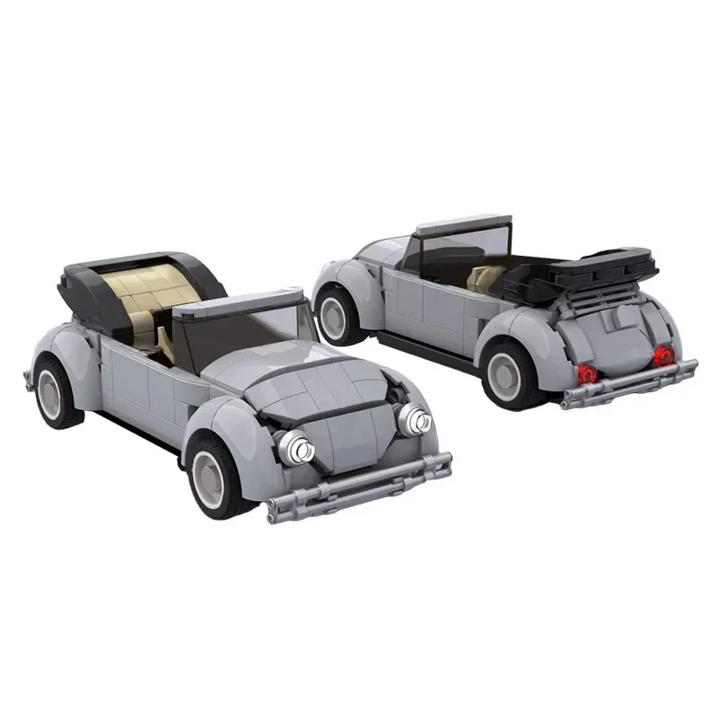 MOC Creative Mini Retro Beetle Convertible Building Block Model DIY Educational Assembly Toy for Children Birthday Gift Ornament