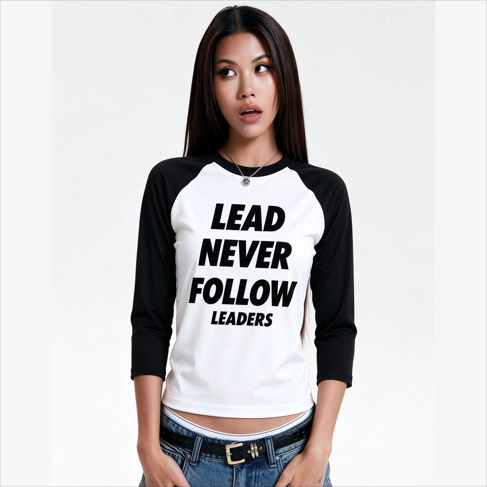 New 2026 Lead Never Follow Leaders 3D Printed Unisex Casual T Shirt Harajuku Street Round Neck Long Sleeve Fashion Tops
