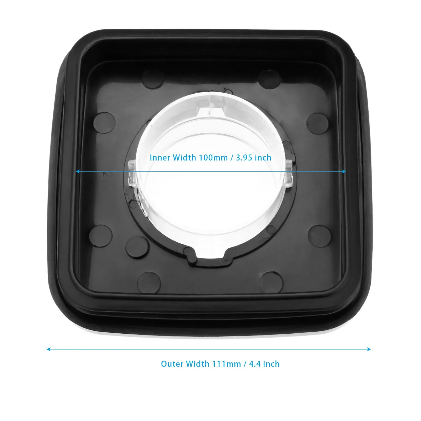 2pcs/set Blender Square Jar Lid with Center Filler Cap fit for Square Top Glass or Plastic Oster Blender Kitchen Blender Parts