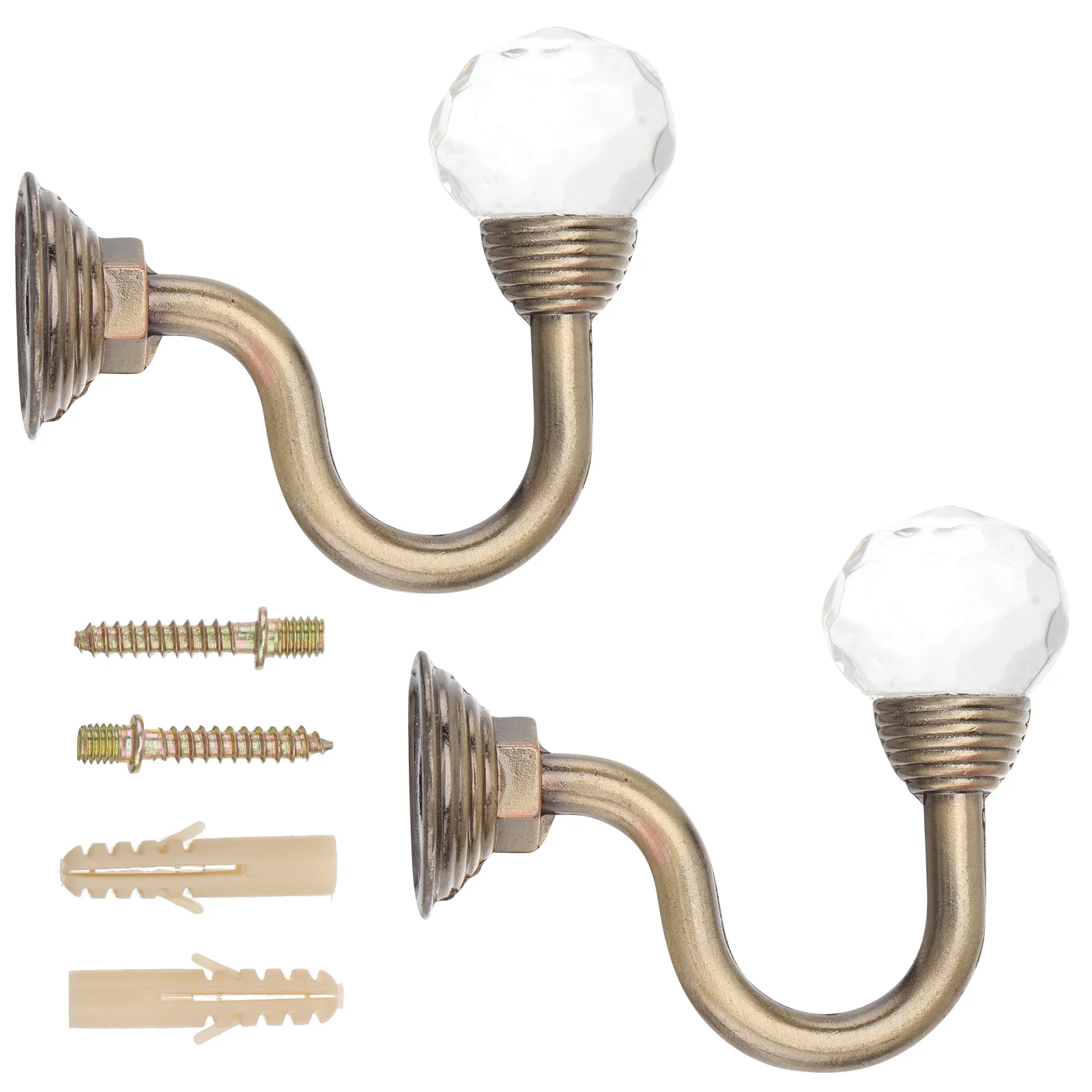 2 قطعة السنانير الستار سبائك الزنك جدار السنانير تصميم أنيق للمنزل ديكور الستار Holdbacks متعددة الاستخدام حامل سبيكة هوك #2