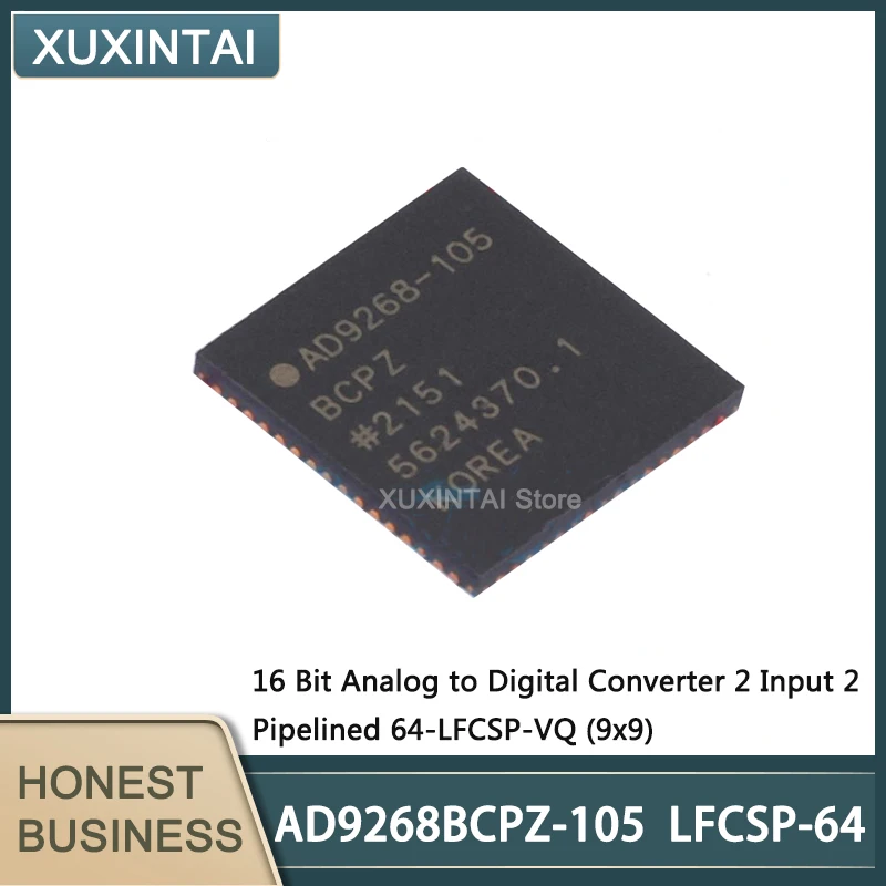 

1~5Pcs New Original AD9268BCPZ-105 AD9268BCPZ 16 Bit Analog to Digital Converter 2 Input 2 Pipelined 64-LFCSP-VQ (9x9)