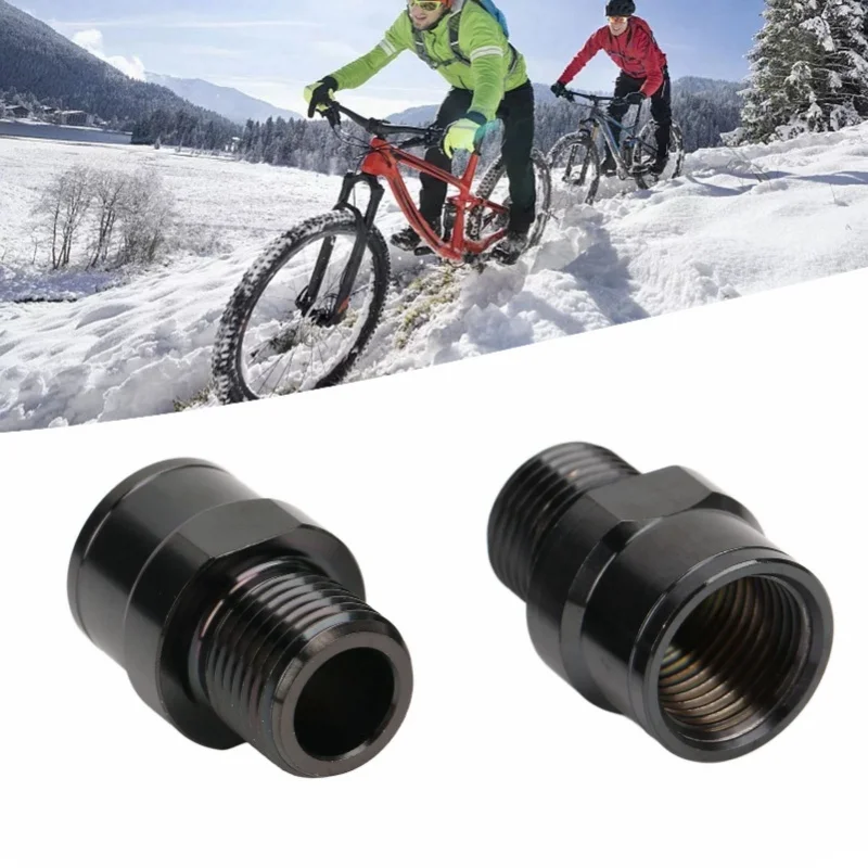 Bicycle Pedal Extender Titanium Alloy Bike Pedal Extension Shaft For Mountain Road Bike Black