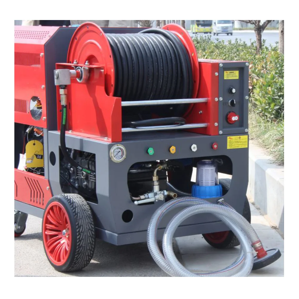 Remote Control 37Hp High-Pressure Drain Cleaning Machine Industrial Sewer Pipe Cleaning Equipment