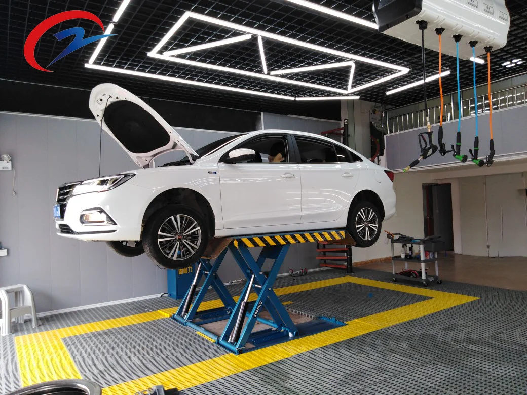 Under Ground Hydraulic Full Rise Scissor Lift Car Hoist CE Certified/ Floor Lift For Car/ Car Lift Hydraulic