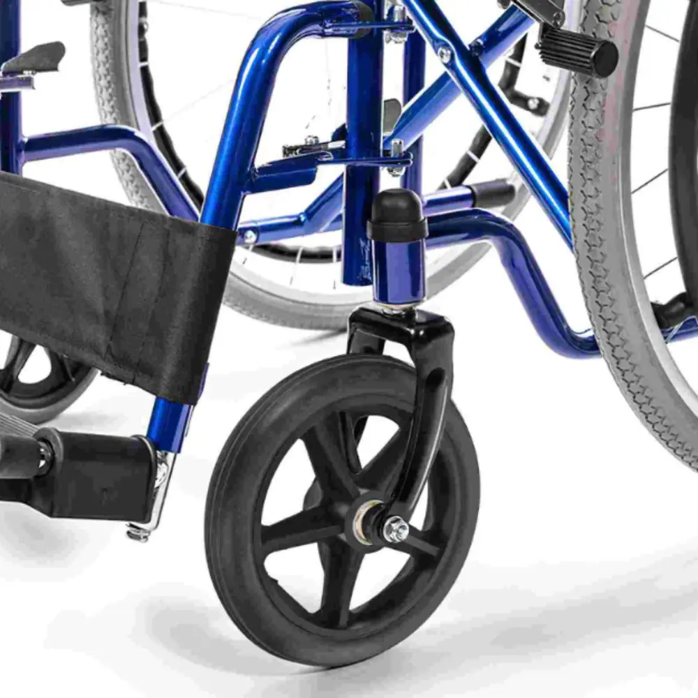 8 Inch Wheels Wheelchair Front Castor Smooth Flexible Heavy Duty Replacement Wheels Anti Slip Durable Rubber
