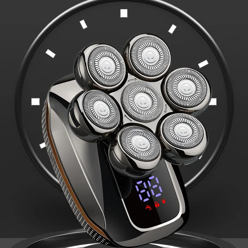 Neue Glatze Rasierer Elektrische Friseur Smart männer Glatze Rasieren Sieben-klinge Kopf Rasierer Multifunktionale Rasierer
