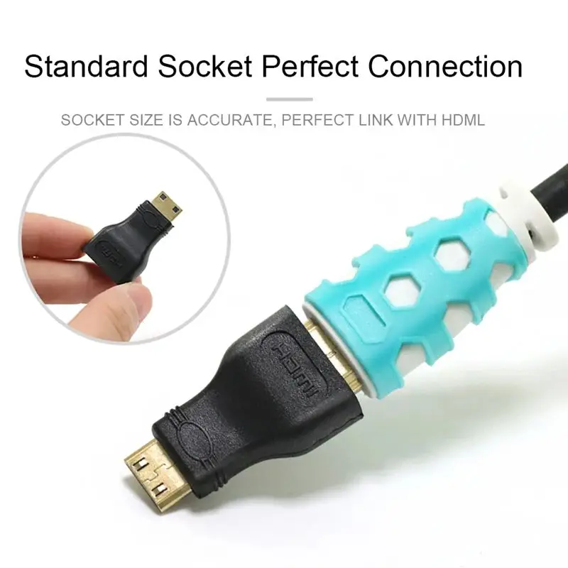 Mini HDMI-compatible Female TO  Male Adapter Converter 1080 P 2K 4K HD Cable Extension Connector For PCn Notbook HDTV CAMERA