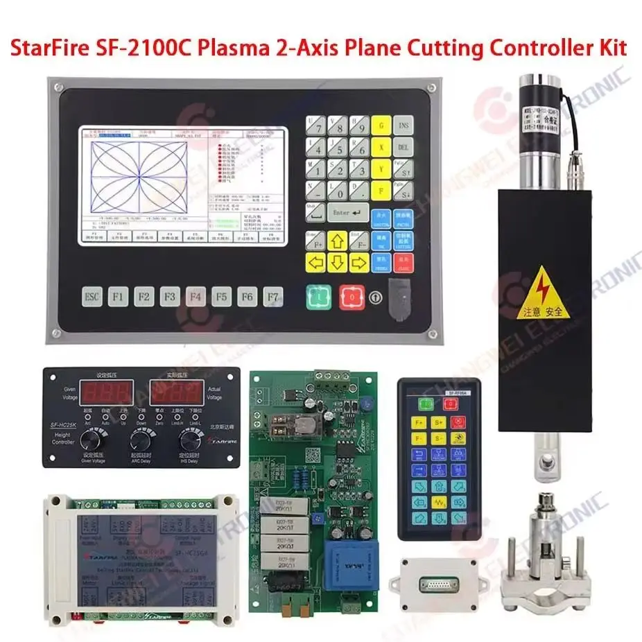 Plasma SF2100C+SF-HC25K+SF-RF06A+THC Lifter JYKB-100-DC24V-T3 torch height controller+Wireless remote control RF06A 25K 2100C