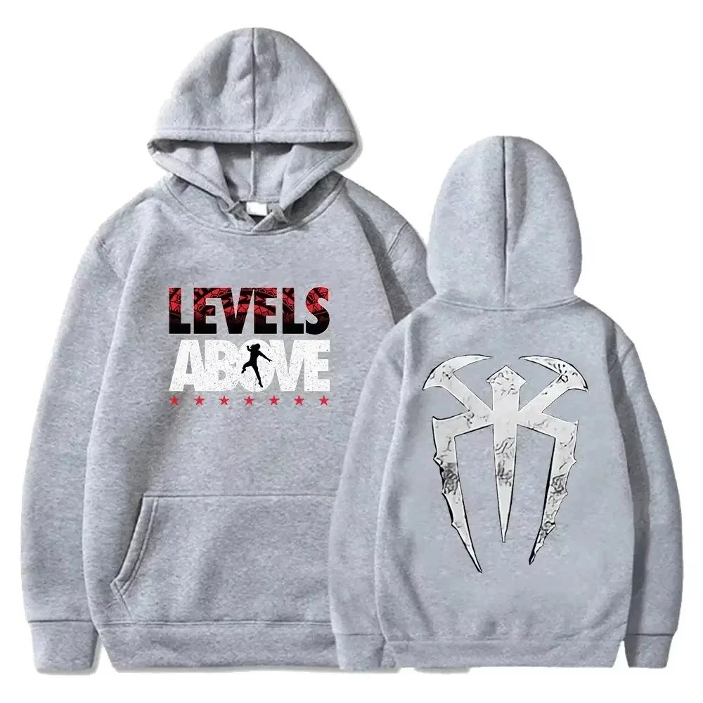 

Roman Reigns Levels Above Pullover Mens Hoodie Cotton Trendy Brand Street Men's And Women's Sweater Casual Sports Loose Hoodie