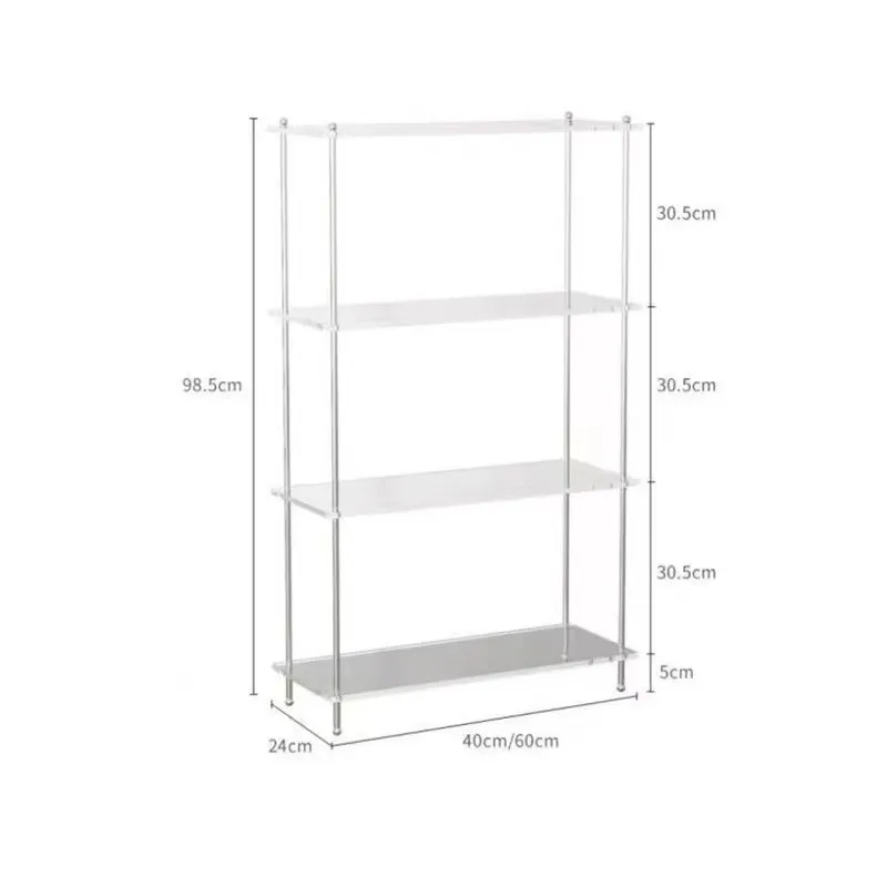 Acrylic light luxury transparent trolley sofa side few minimalist floor-to-ceiling household exquisite shelves movable
