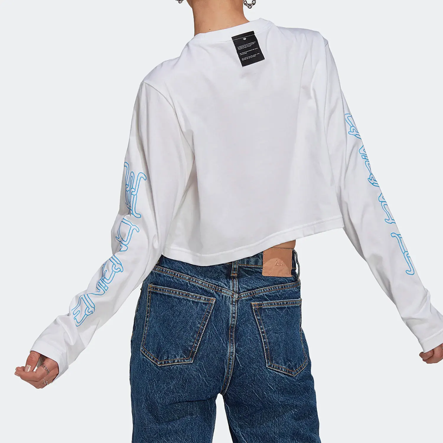 Adidas Authentic Three Leaves LS CROPPED TEE Women's Long Sleeve T-Shirt HT3776