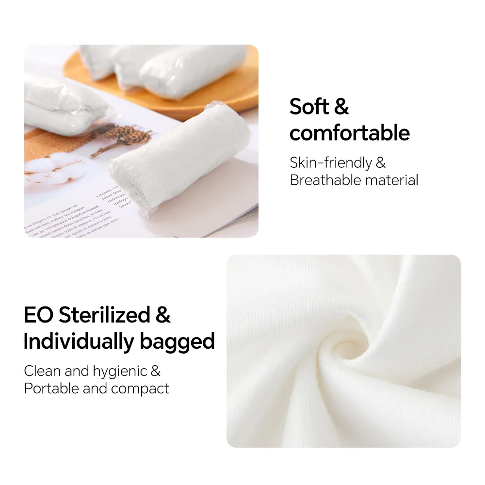 Freego 5/10/20 قطعة ملابس داخلية نسائية قطنية 100% للاستعمال مرة واحدة 7A مضادة للبكتيريا قابلة للتنفس سراويل داخلية متوسطة الارتفاع #3