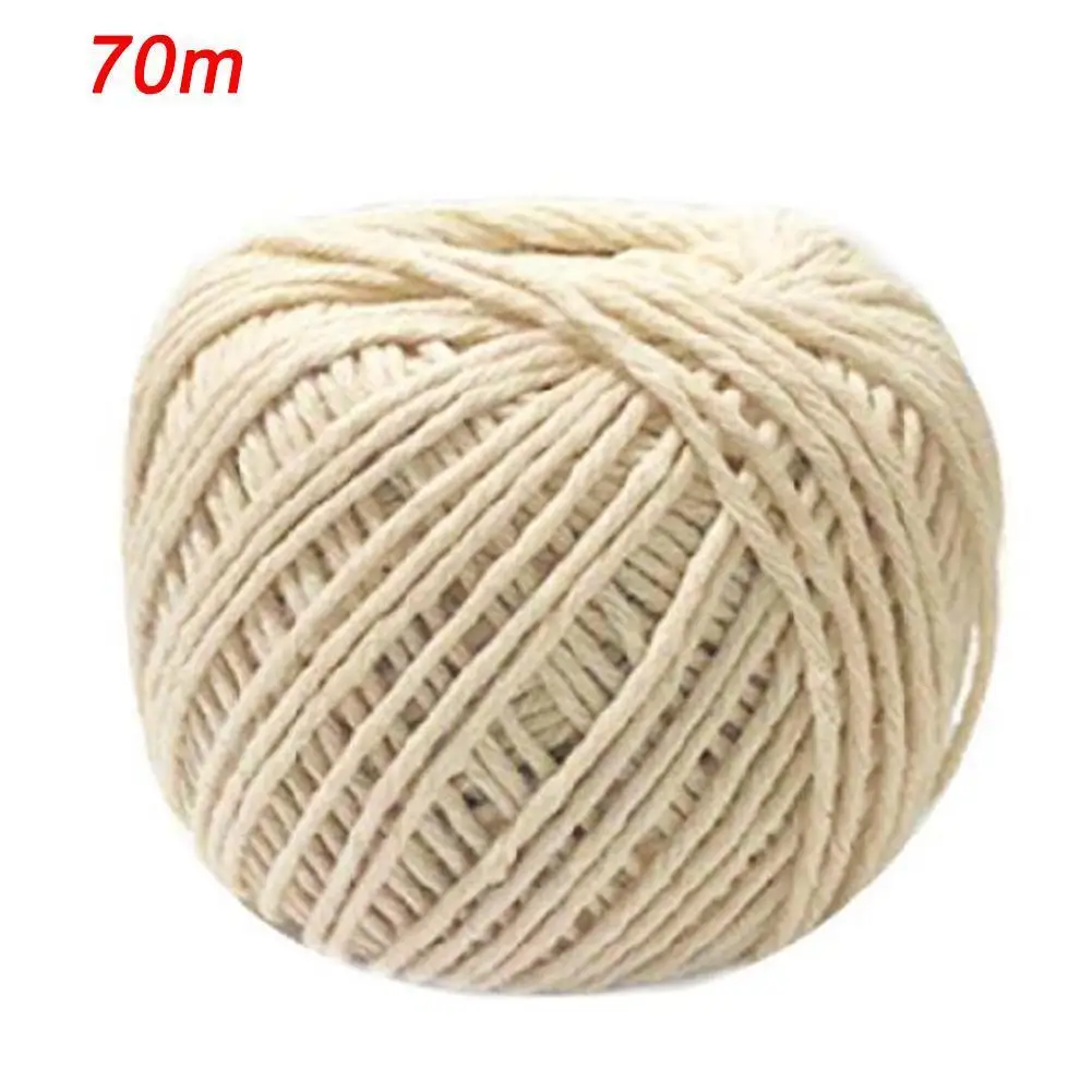 1/2 Roll Cooking Tools Butcher's Cotton Twine Meat Prep Trussing Turkey Barbecue String Meat Sausage Tie Rope Meat Prep Trussing