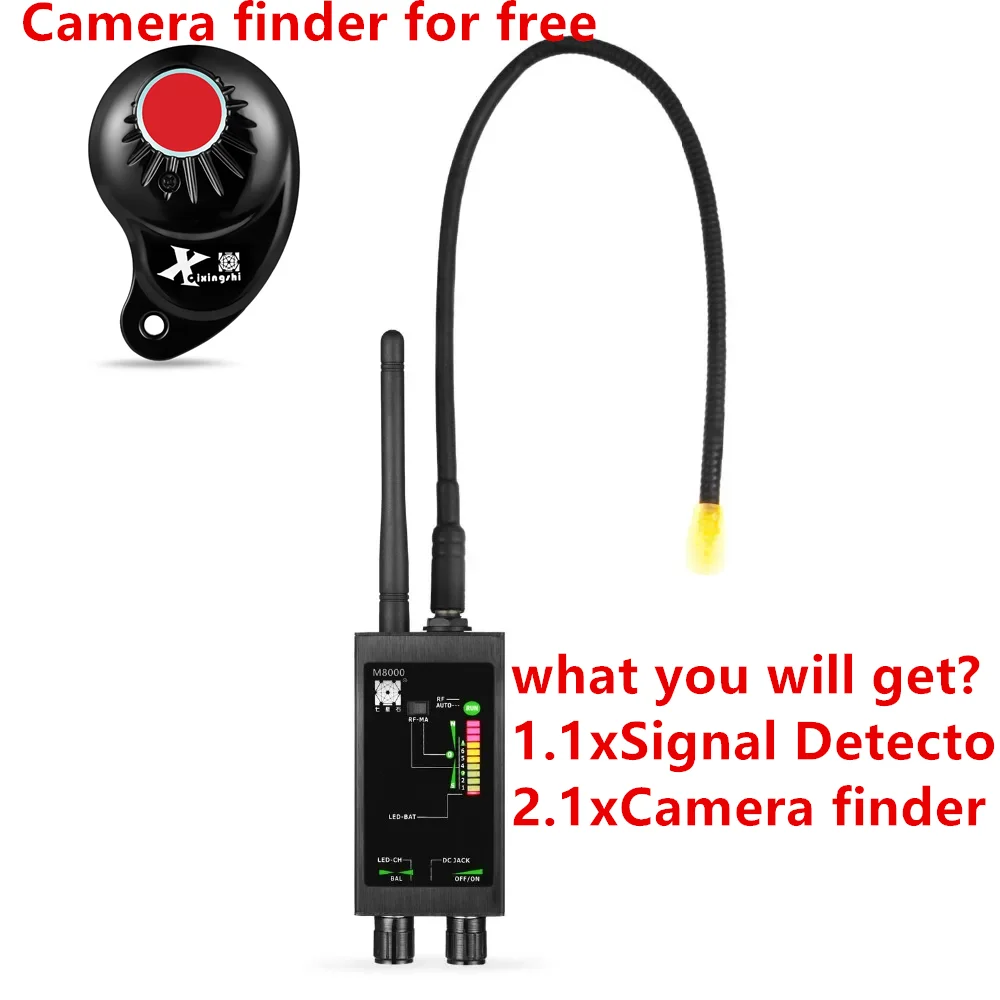 M8000 Radio Wave Multi-Function RF Detectors/Signal Auto Search Finder with Alarm/High Sensitive Magnet Scanner