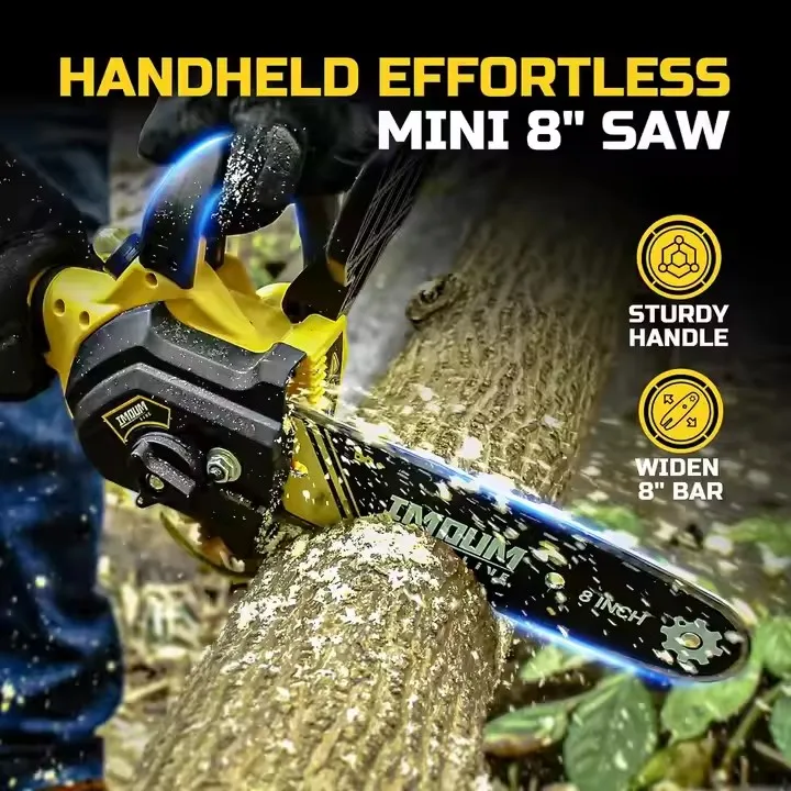 

Mini Battery Electric Saw Mini Hand Held Electric Price Guide Bar Mini Pruning Chainsaw With Two Batteries Sharpener Cordless