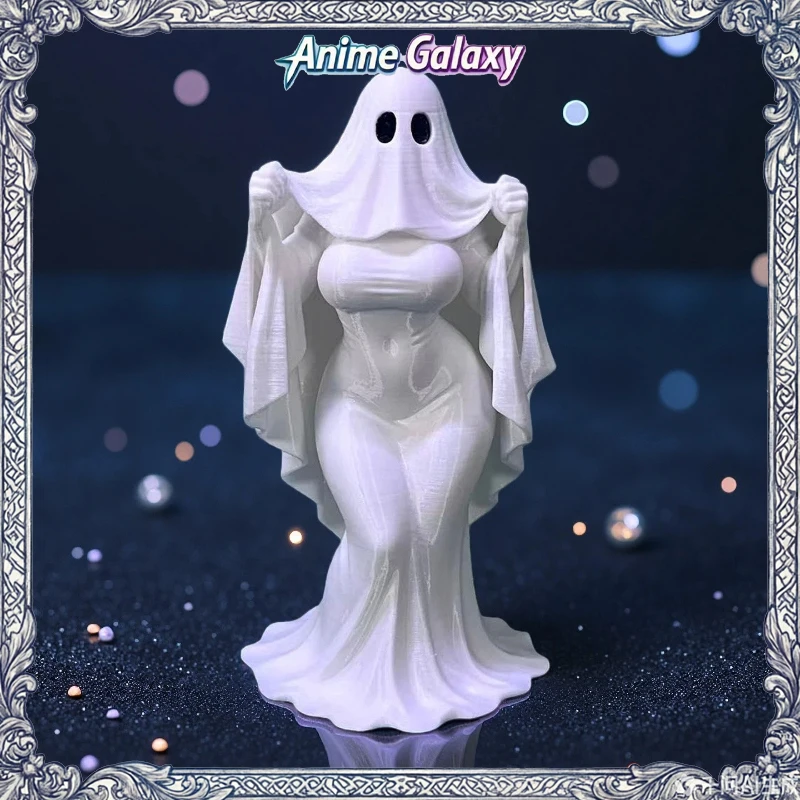 

Generic 3D Printed Realistic Ghost Girl Figurine Halloween Desktop Bookshelf PC Case Ornament Collectible Gift For Horror Fans