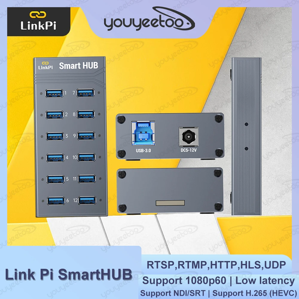 

LinkPi SmartHUB 12-port USB 3.0 Hub with Soft-controllable Intelligent Expansion Splitter 5.0Gbps Transfer Rate Docking Station