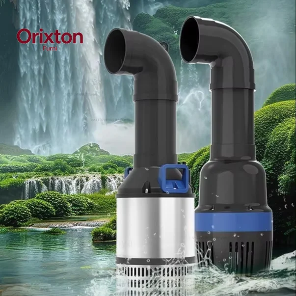 n fish pond filter pump - large diameter and high flow, rainproof design, suitable for aquaculture water change, koi pond