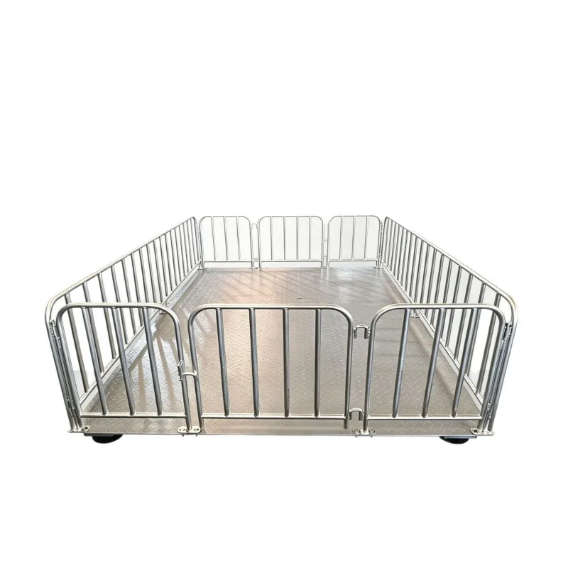 Floor scale 1-3 tons logistics floor pump electronic scale with fence small floor scale