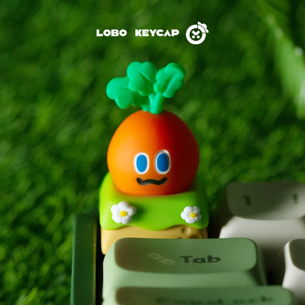 

MOJO Carrot Artisan Keycap из смолы на заказ, милая аниме-морковка, персонализированная крышка клавиатуры ESC для механической клавиатуры, аксессуары, подарок