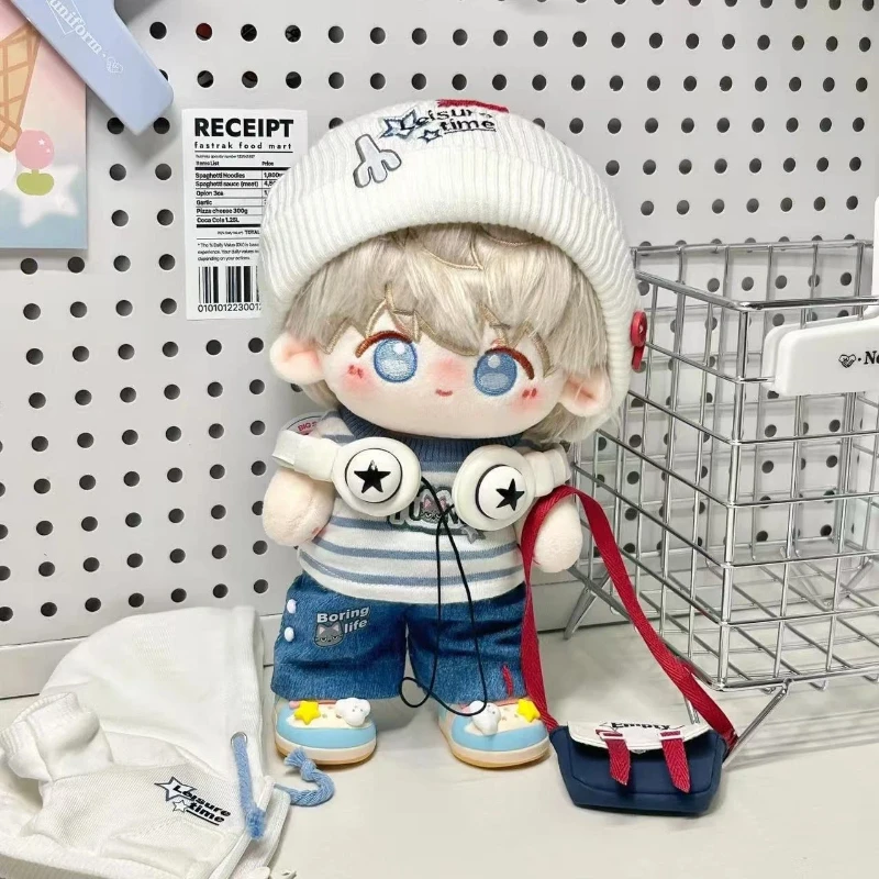 Amor e espaço profundo 20cm boneca de algodão brinquedo de pelúcia macio anime personagem presente para fãs bonito colecionável menino figura