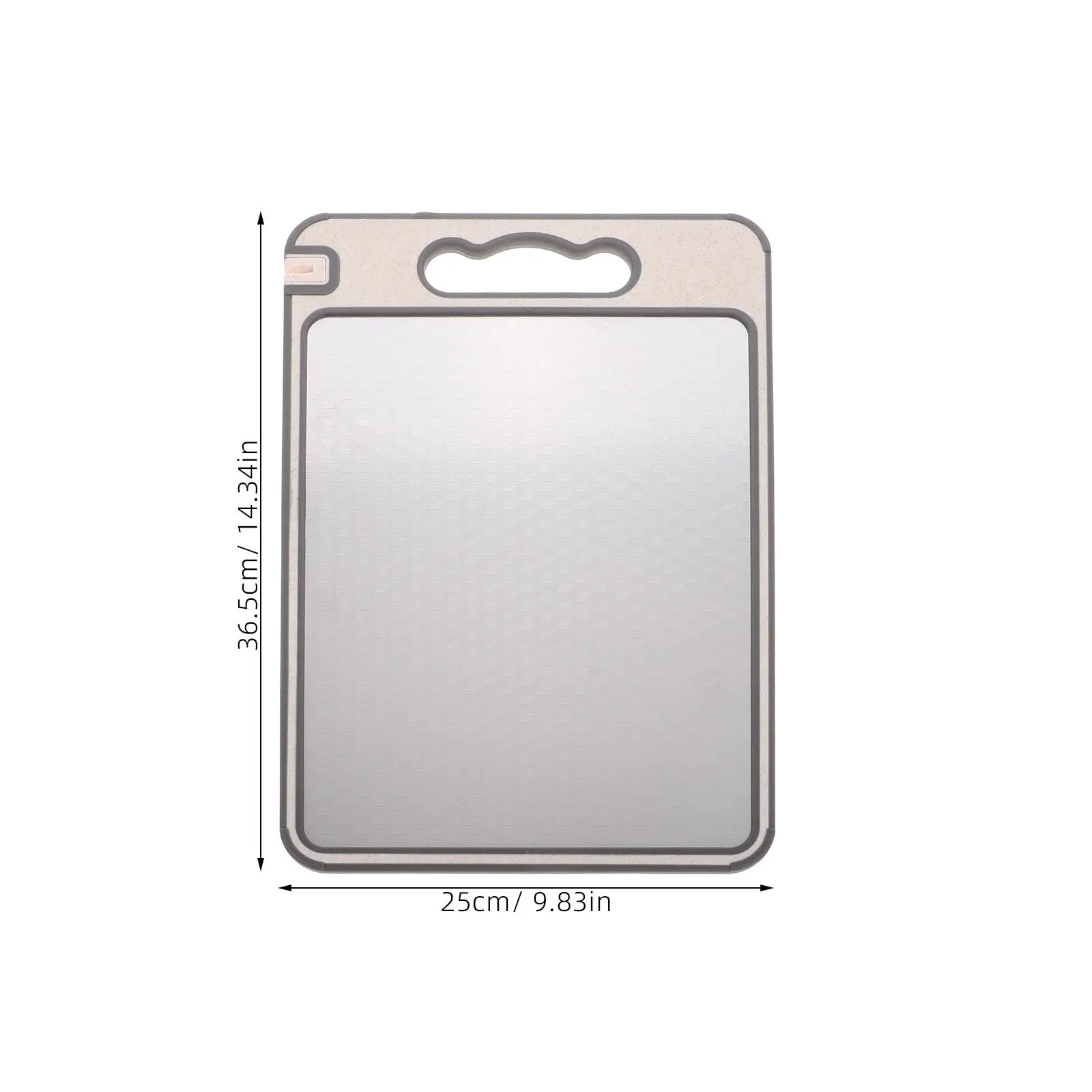 Stainless Steel Double-Sided Cutting Board Heavy-Duty Kitchen Chopping Board for Meat Vegetables Fruits Bread Dishwasher Safe