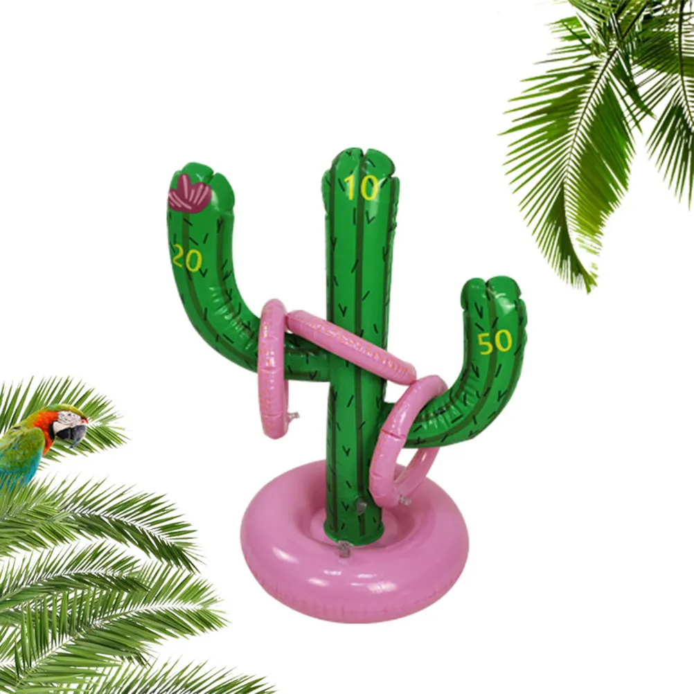 

1Set Inflatable Cactus Toss Game for Kids Outdoor Fun Durable Lightweight Practical Color Cognition Quantity Calculation Party