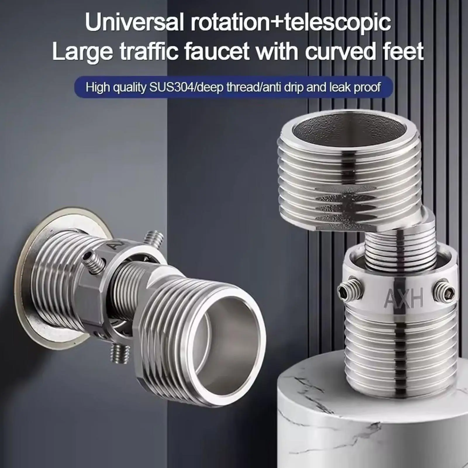 304 الفولاذ المقاوم للصدأ بزاوية منحني تعديل القدم الحائط سميكة غريب الأطوار المسمار الزاوية دش لمحول الصنبور