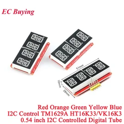 0.54 inch LED Display 4 Bit 0.54‘’ Meter Digital Tube Modul HT16K33 VK16K33 I2C IIC Control Meter Red/Green/Orange for Arduino