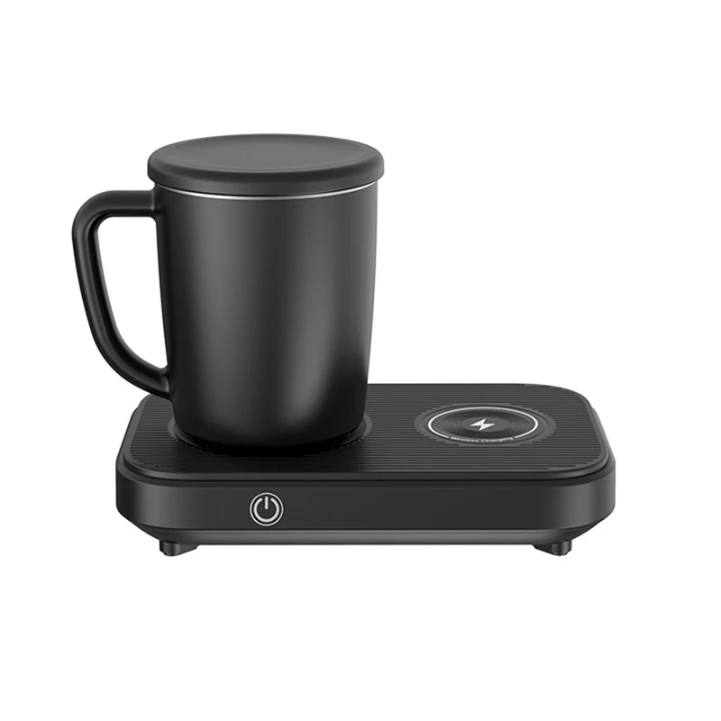 Buy Now 3 In1 Smart Self Heated Refrigeration Coffee Mug Wireless Charger Base Thermostatic Coaster For Office Work/Home