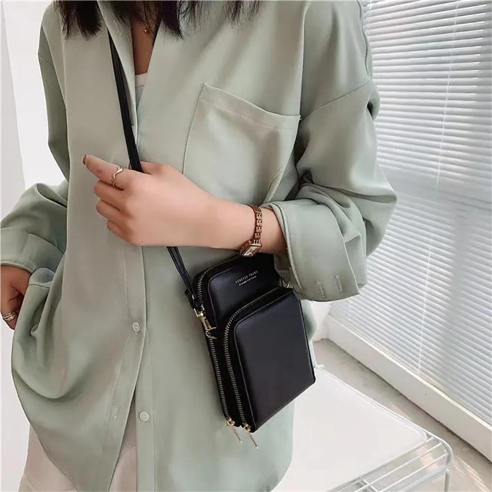 Touch Screen Universal For IPhone/Huawei/LG Mobile Phone Bag Women Crossbody Shoulder Bags PU Leather Purse Handbag Nurse Prints