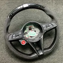 100% Real Carbon Fiber Steering Wheel For Alfa Romeo Giulia