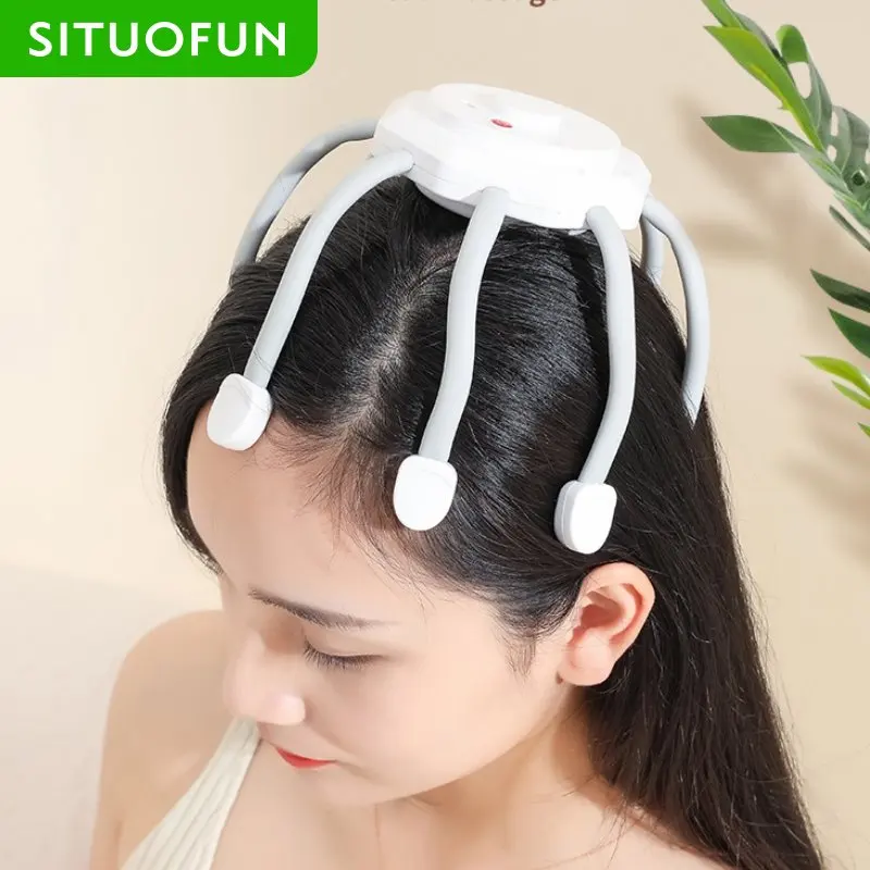 

Electric Scalp Massager with 3 Modes, Portable Wireless Head Massage for Stress Relax and Tension,Deep Sleeping,Migraine Relief