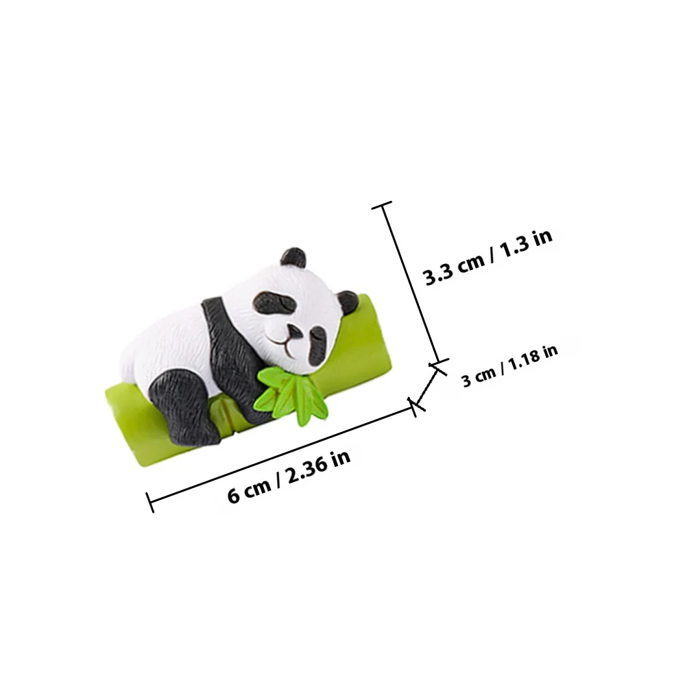 8Pcs Panda Sculpture Resin Miniature Cartoon Decorative Ornaments for Garden Desk Home Decor Realistic Animal Figures Resin