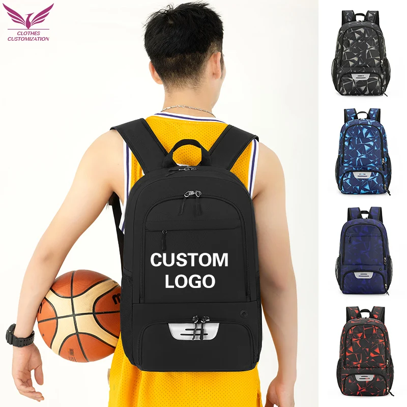 Basketball Backpack Custom logo soccer Training bag print number with Shoe Compartment Large Capacity Basketball Storage package