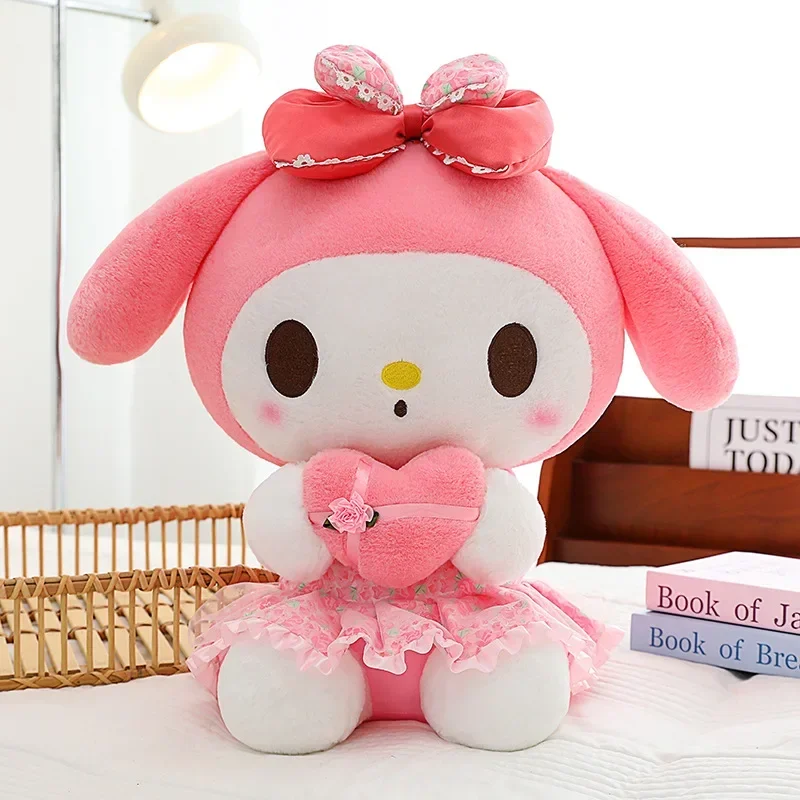 

Sanrio большой размер романтические цветы Куроми Мелодия аниме кукла Hello Kitty Cat плюшевые игрушки детский праздничный подарок милая плюшевая кукла для девочек