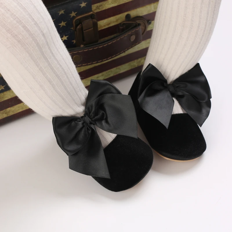 Chaussures de Princesse à Nministériels d Plates pour Nouveau-Né Fille, Semelle en Caoutchouc Souple, Premiers Pas, Printemps et Automne