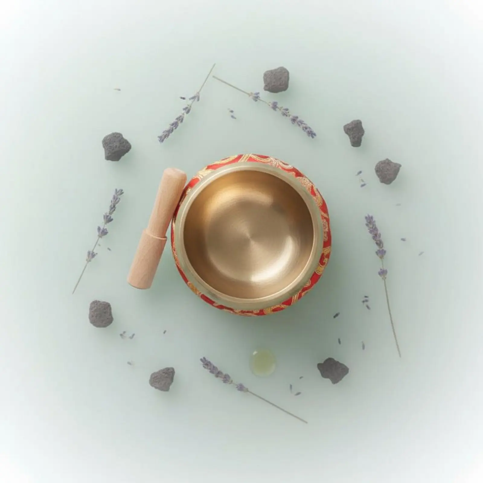 Mini Copper Singing Bowl Stress Relief Sound Bowl Set Home Decor for Office Desk view 6