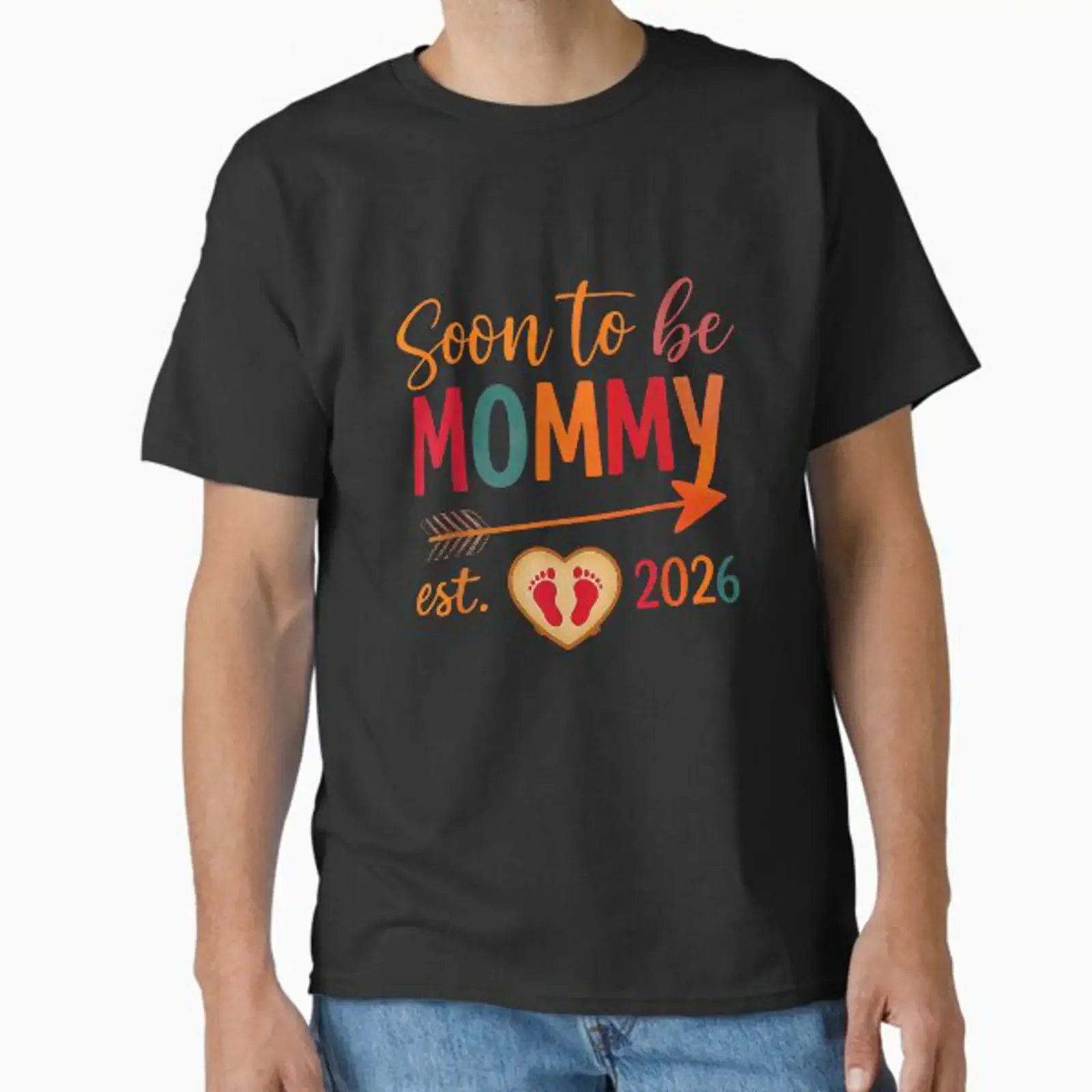 Soon To Be Mommy Est 2026 Expecting Mom Classic T Shirt vintage Washed Comfortable homme designer clothes streetwear Unisex